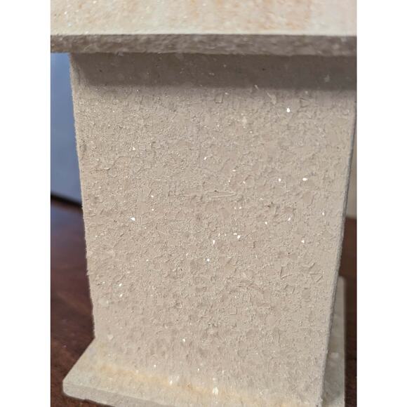 Vintage Christmas White Frosted Wood House 7.5" Holiday Village Decor - Picture 8 of 11